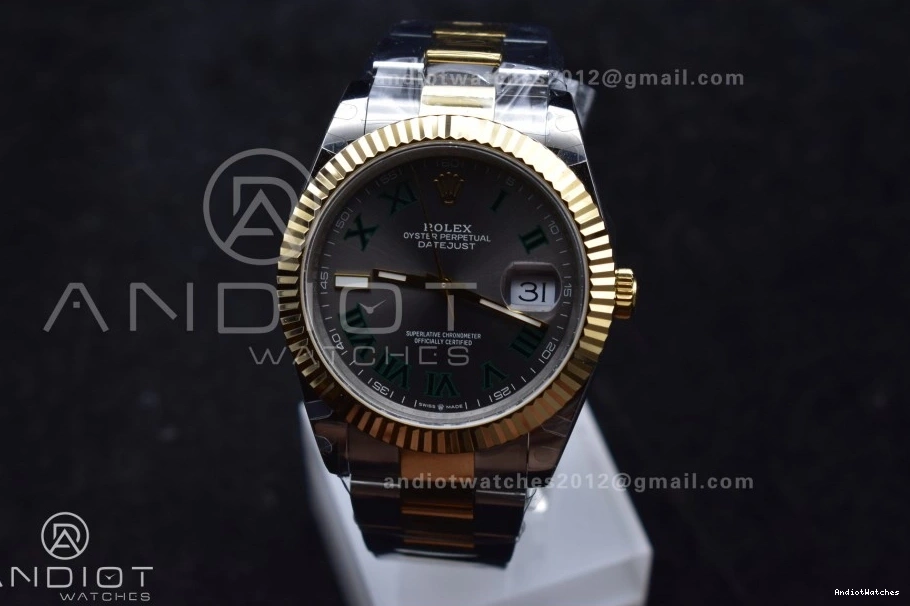 SS 904L Oyster GMF A Best DateJust on Edition Gray Efficient YG 41 SS 1:1 YG Roman Green 126333 Bracelet 614 Steel Dial 0121